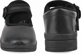 Norvic Girls' Leather Kids Shoes - Black