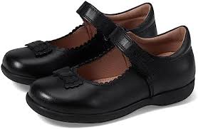 Geox J Naimara Girls' A Ballet Flat Leather Shoes - Black