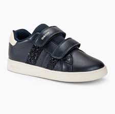 Geox Boys' J DJ Rock G. E Pearl Synthetic & Glitter Textile Shoes - Navy