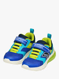 Geox Boys’ Ciberdron C Mesh Geobuck Leather Kids Shoes - Royal/Lime