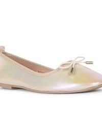 Satin Bar Girls’ Leather Kids Shoes - Ivory