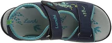 Lurchi Kelto Synthetic Shoes with Shaped PU Sole - Blue / Turquoise