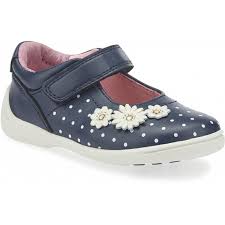 Start-Rite SR Supersoft Daisy Leather Shoes - Navy