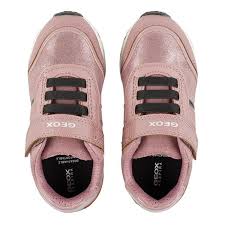 Geox J Fastics G. B Shiny Geobuck Suede & Geobuck Shoes – Rose Smoke