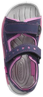 Ricosta Boys' Tajo Medium Fit Shoes - Nautic Blue/Pink