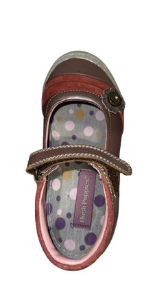 Hush Puppies Kids Sadie Leather Bar Shoes - Pale Pink Multi