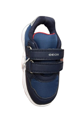 Geox Boys' Sprintype BA Nylon Gabardine Kids Shoes - Avio/Red