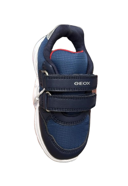 Geox Boys' Sprintype BA Nylon Gabardine Kids Shoes - Avio/Red