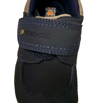 Start-Rite Boys' Poole Leather Kids Shoes - Navy/Brown