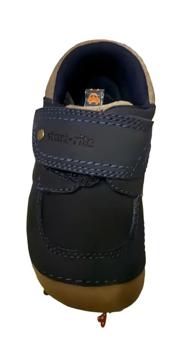 Start-Rite Boys' Poole Leather Kids Shoes - Navy/Brown