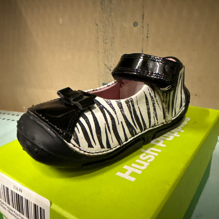 Hush Puppies Girls' Party Starters Leather Kids Shoes -Black Multicolor