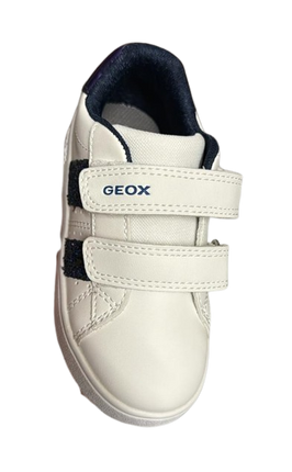 Geox Boys' Eclypera Synthetic Leather Shoes - White/Navy