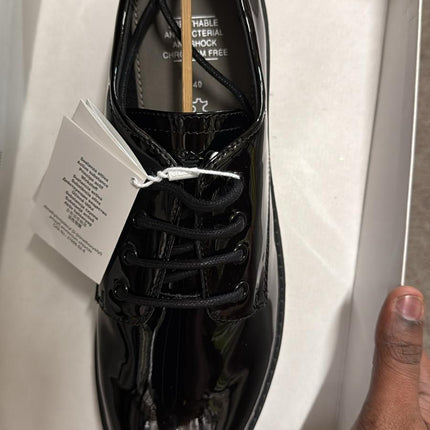 Geox Junior Casey G.C Synthetic Patent Shoes – Black