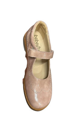 Beberlis Girls' Patent Leather Samoa Shoes – Nude Nicotine