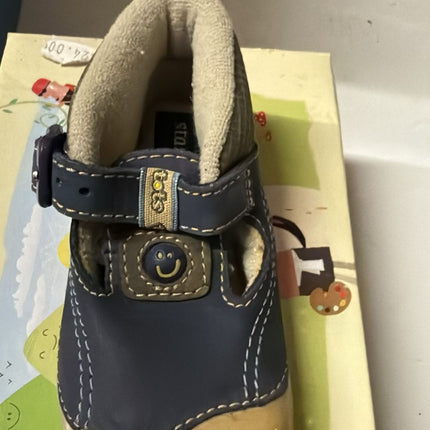 Start Rite Dinky Tot Kids Leather Shoes - Navy Nubuck