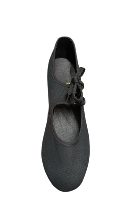 Freed Canvas Low Heel Tap Shoes – Black