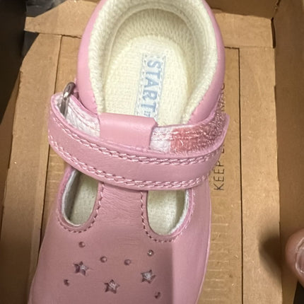 Start Rite Tumble Kids Shoes - Pale Pink Leather