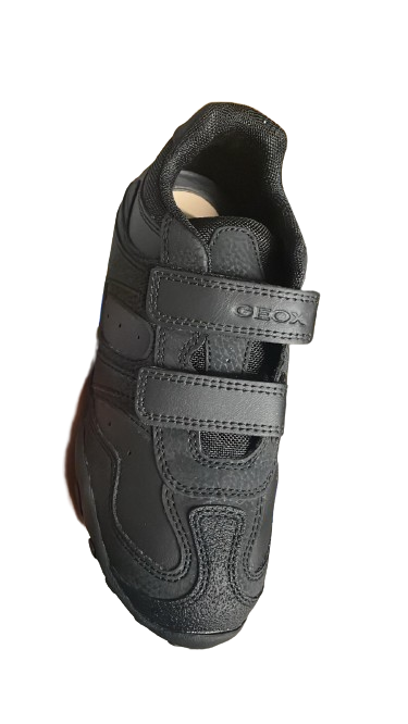 Geox J Crush M Leather Shoes - Black