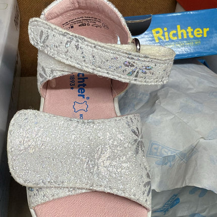 Richter Textildruck Weiss Sandals - Silver/Pink