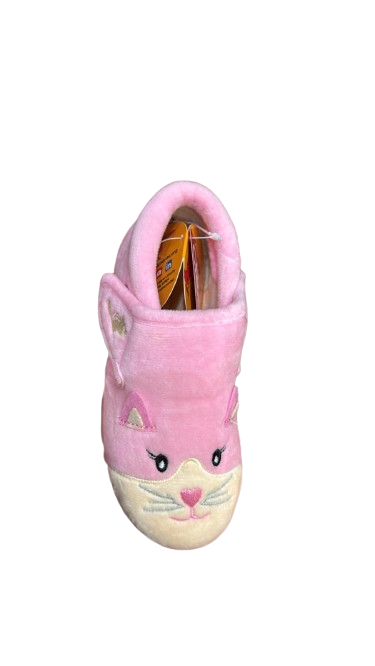 Chipmunks Kiki Girls’ Touch-Fasten Slippers – Rose Pink
