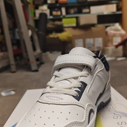 Primigi Boys’ Leather Kids Shoes - White/Navy blue