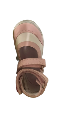 Bo Bell Girls' Lucido Leather Kids Shoes- Light Pink/Aniline White/ Waxed Magenta