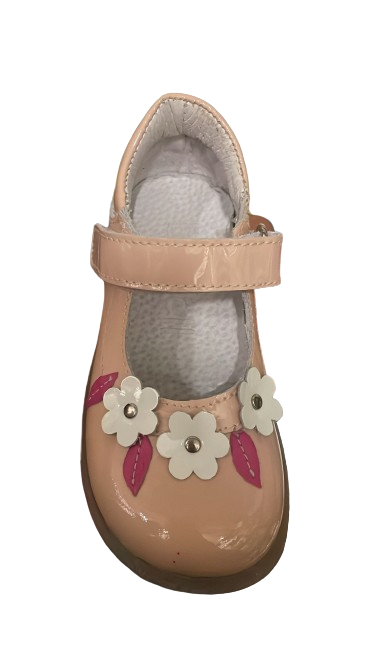 Bobell Girls' Barbie Patent Leather Kids Shoes - White Massay Pink