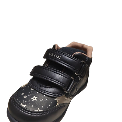 Geox Girls' Elthan GB Gabardine Pearl Kids Shoes - Navy/Dk Silver