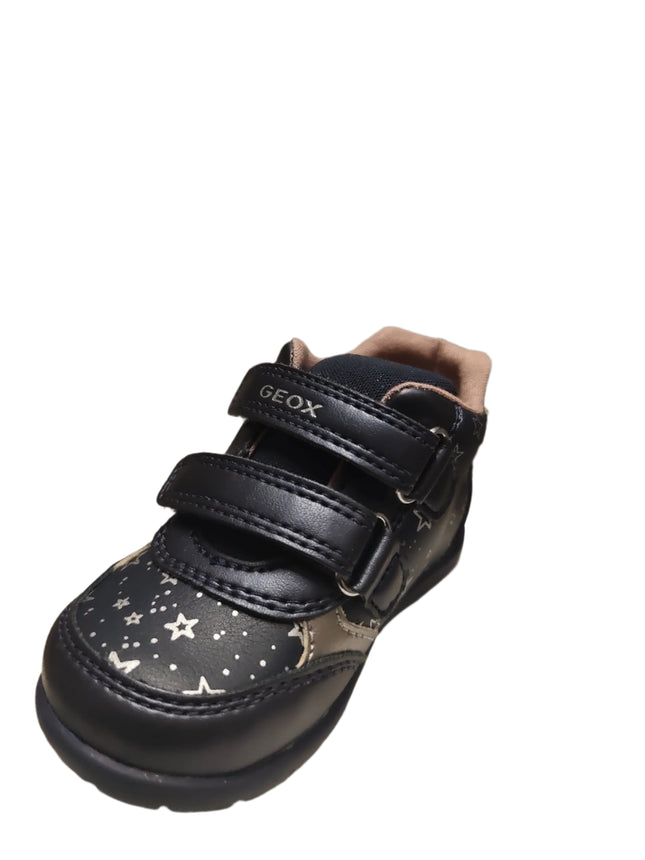 Geox Girls' Elthan GB Gabardine Pearl Kids Shoes - Navy/Dk Silver