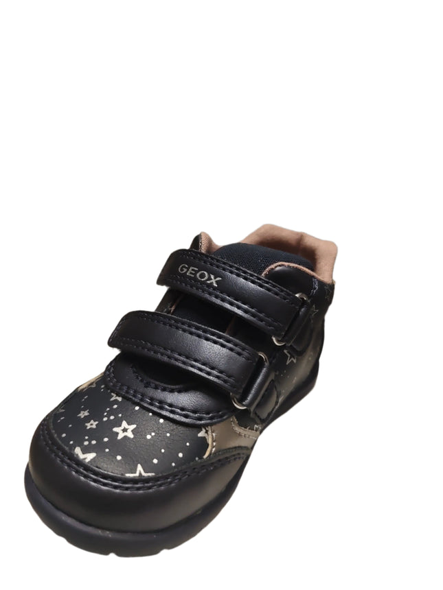 Geox Girls' Elthan GB Gabardine Pearl Kids Shoes - Navy/Dk Silver