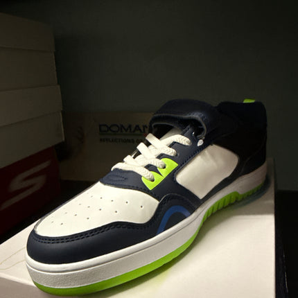 Primigi Nappa PU Kids Shoes - White/Navy