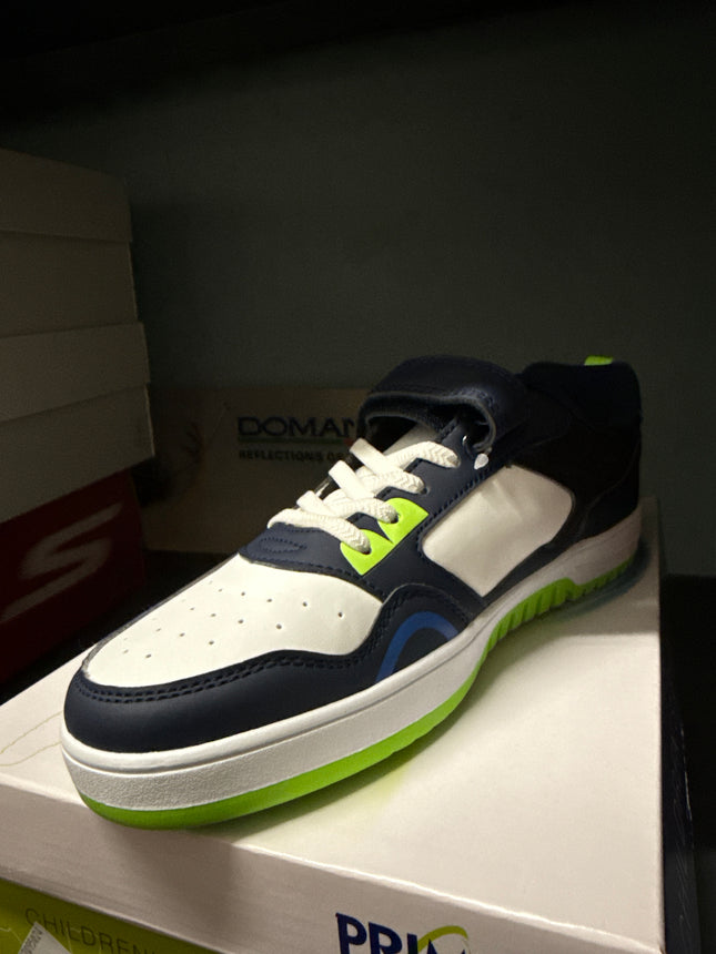Primigi Nappa PU Kids Shoes - White/Navy