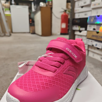 Geox Boys' Kids Shoes Sprintype Leather - Fuchsia