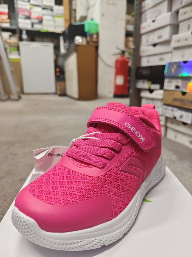 Geox Boys' Kids Shoes Sprintype Leather - Fuchsia
