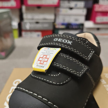 Geox B Tutim Baby Boys’ Nubuck Leather First Shoes – Navy