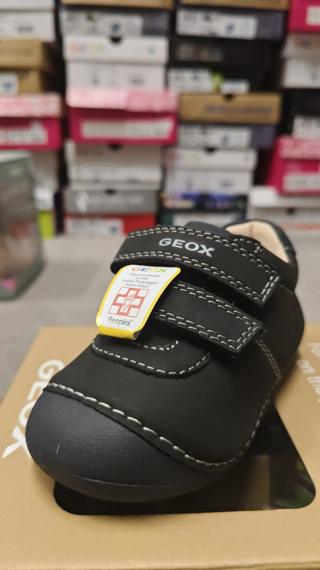 Geox B Tutim Baby Boys’ Nubuck Leather First Shoes – Navy