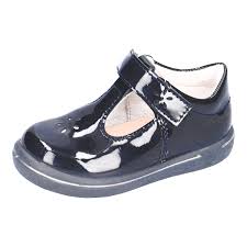 Ricosta Pepino Girls' Lack Winona Leather Kids Shoes - Mittel Schwarz