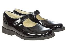 Beberlis Girls’ Patent Leather Shoes - Dark Grey