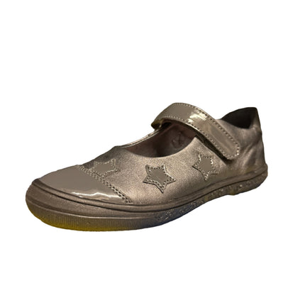 Richter Girls' Lack Metalic Leather Kids Shoes - Pebble/Old Silver