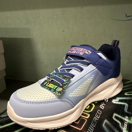 Skechers Boys’ Ombree Deluxe Kids Shoes - Navy/Light Blue