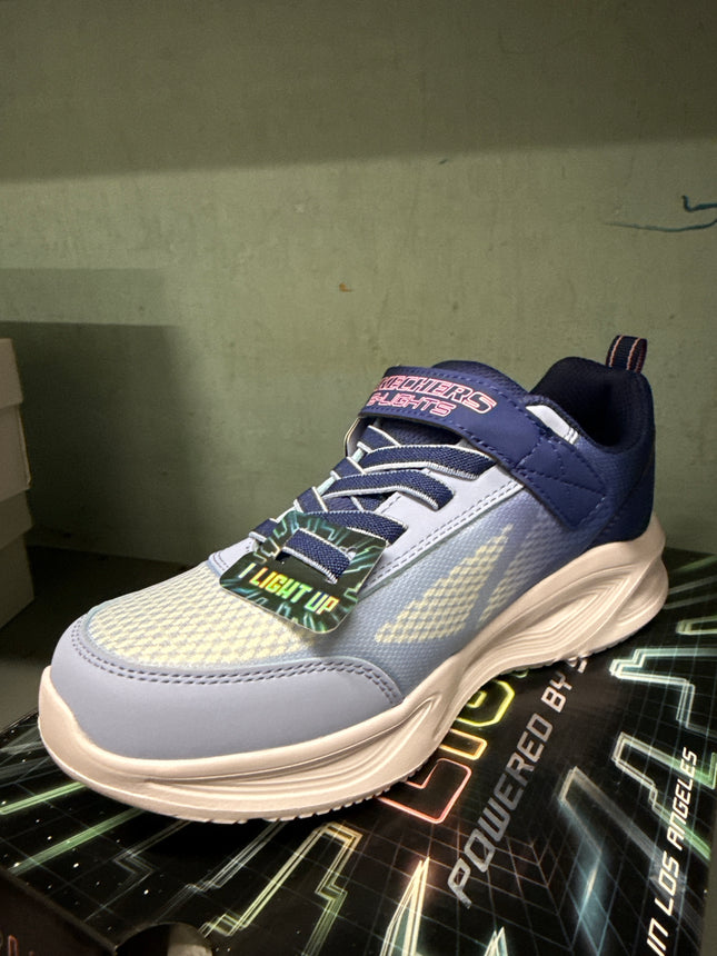 Skechers Boys’ Ombree Deluxe Kids Shoes - Navy/Light Blue