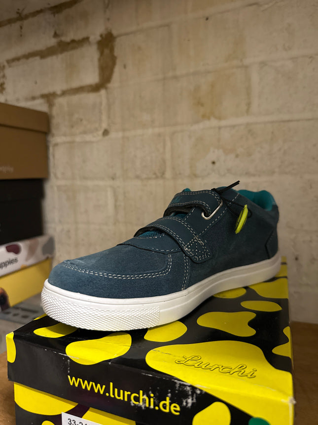 Lurchi Andre Boys’ Suede and PU Trainers – Petrol