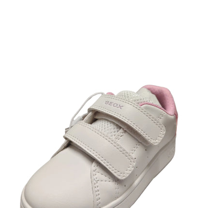 Geox Boys' Eclypera A GBK Shiny GBK Shoes - White/Pink