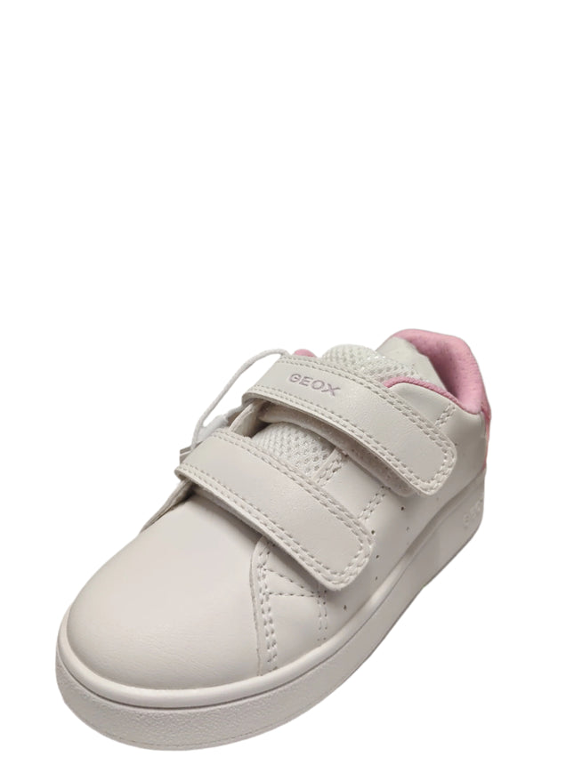 Geox Boys' Eclypera A GBK Shiny GBK Shoes - White/Pink