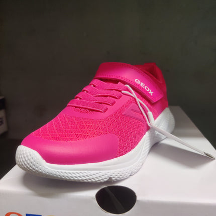 Geox Girls' J Sprintye G A Mesh DBK Leather Kids Shoes - Pink