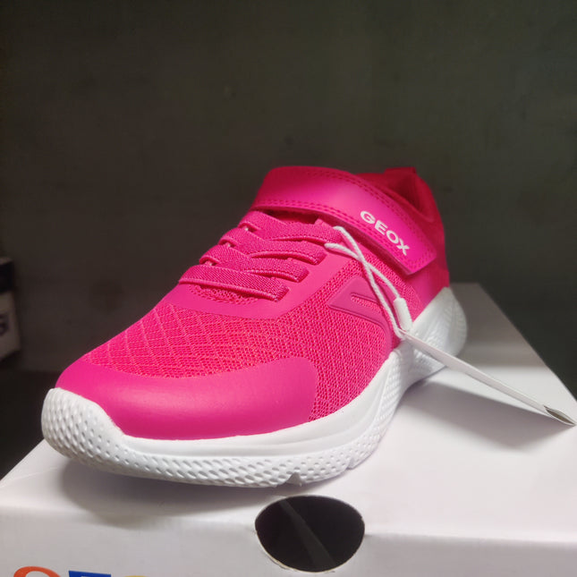 Geox Girls' J Sprintye G A Mesh DBK Leather Kids Shoes - Pink