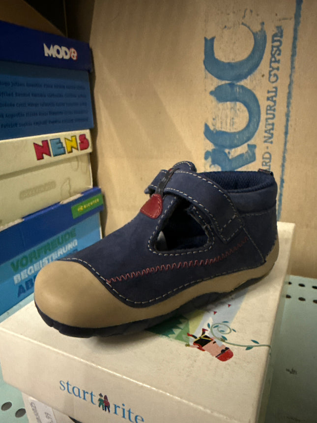Start-Rite Girls' Tiny Nubuck Leather Kids Shoes - Navy