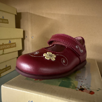 Start-Rite Girls' Lily Leather Kids Shoes - Burgundy