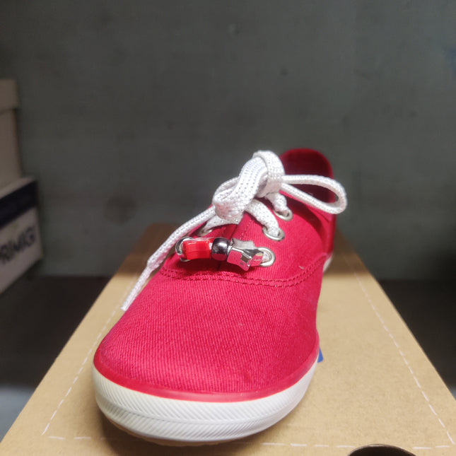 Keds Girls’ Champion K Red Leather Kids Shoes - Red