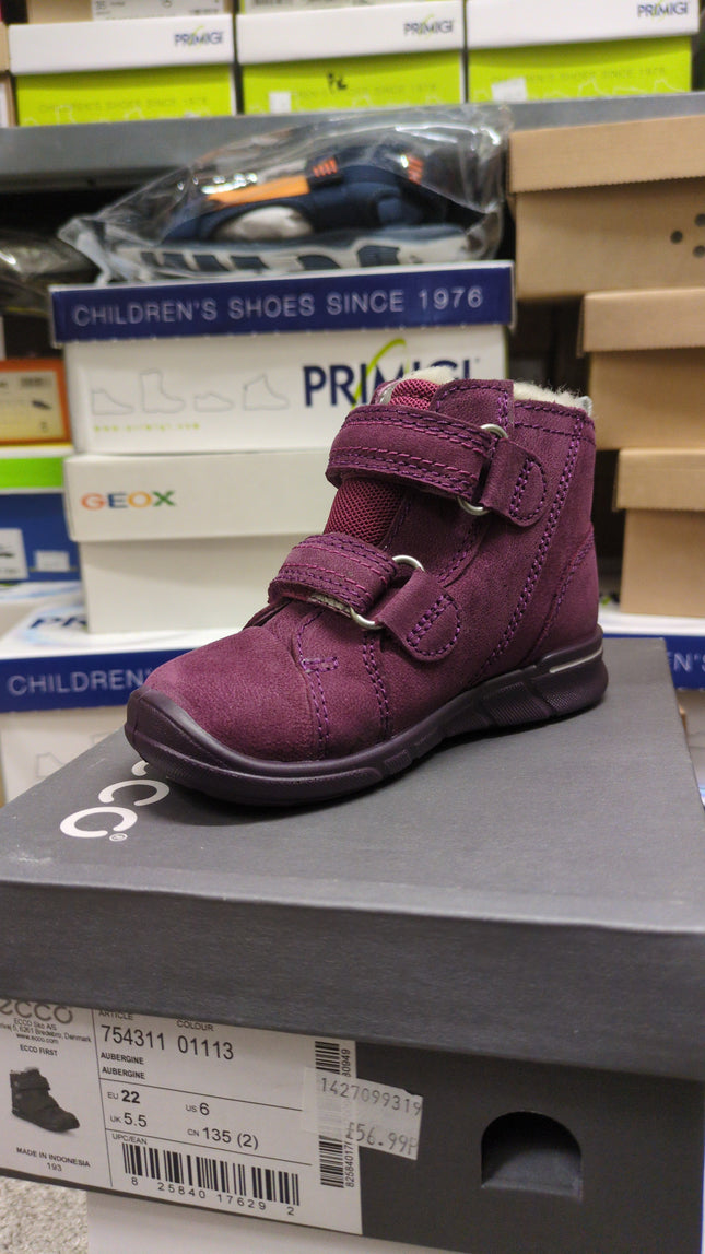 Ecco Girls' Aubergine Kids Shoes - Maroon